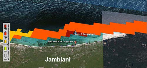 Map Jambiani Lagoon